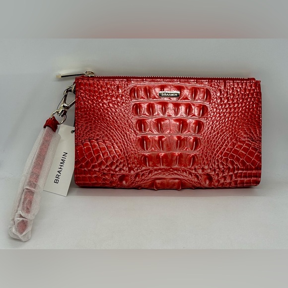 Brahmin Handbags - Brahmin Daisy Embrace Melbourne Genuine Leather Wristlet, NWT.